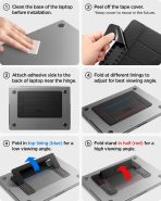 Slim Fold Adhesive Laptop Stand - Image 17