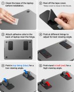 Slim Fold Adhesive Laptop Stand - Image 36